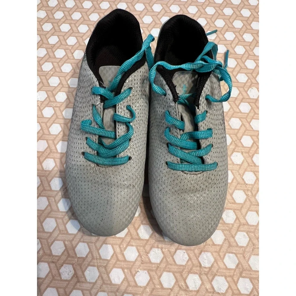 Speed Viper DSG Small Kids Size‎ 12K Soccer Gray Teal Cleats